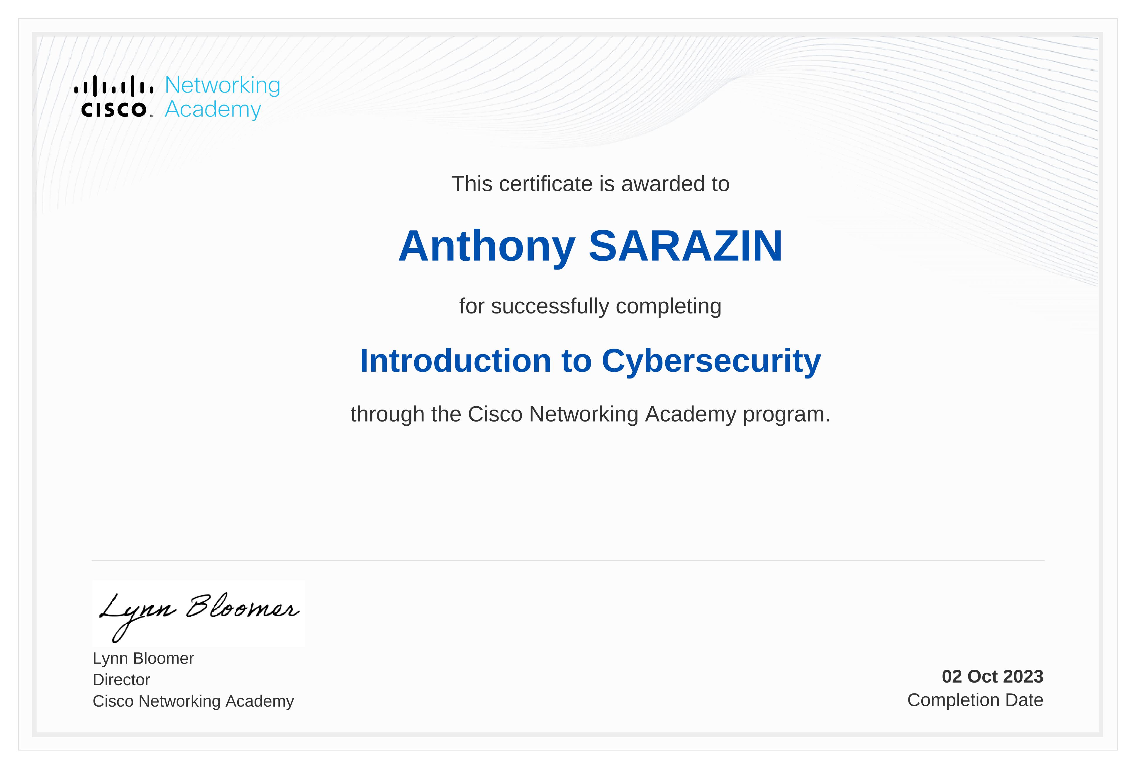 Introduction to Cybersecurity
